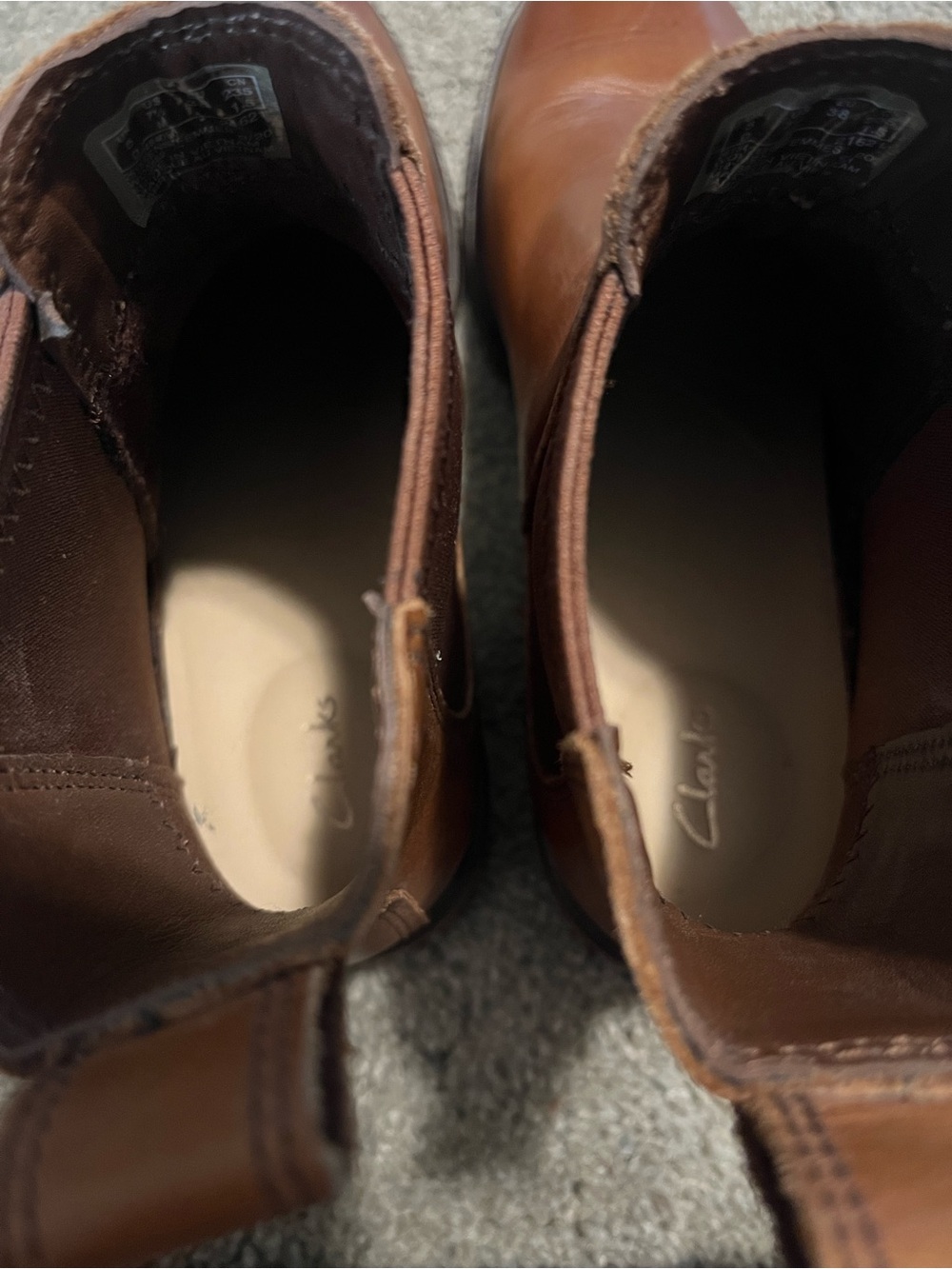 Clarks women’s Tan Leather Boots - Picture 5 of 5